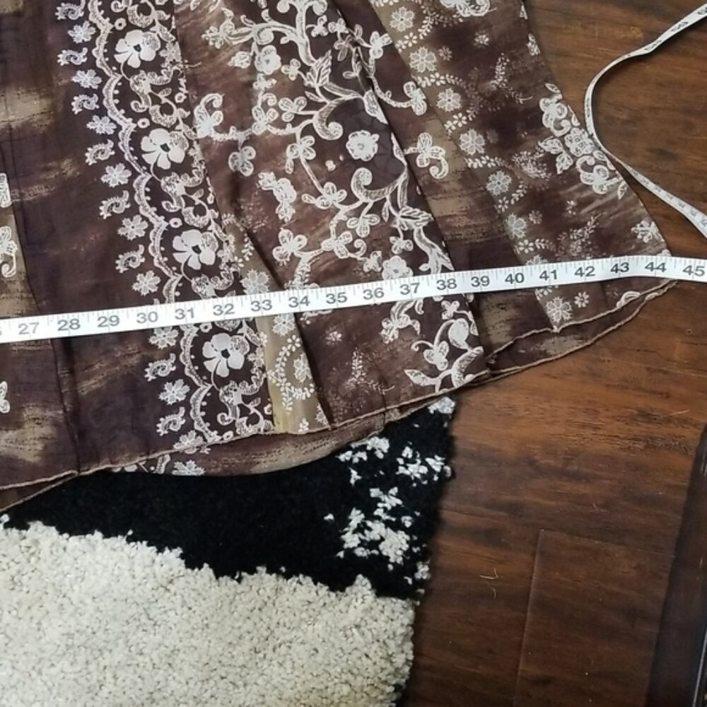 Brown Floral Skirt - Picture 4 of 7